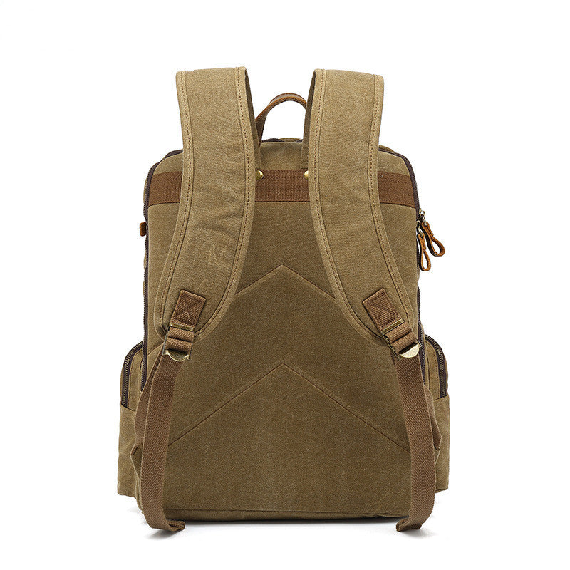 Robuster Laptop-Rucksack aus gewachstem Canvas – Bild 2 | LuxeStyle