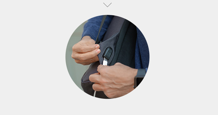 Anti-Diebstahl Rucksack mit USB-Ladeanschluss – Bild 7 | LuxeStyle