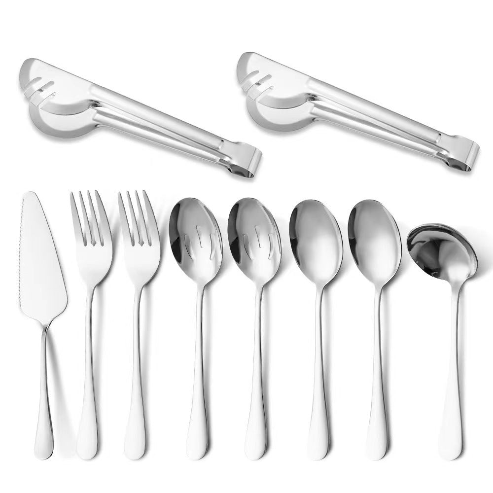 Servierlöffel-Set aus Edelstahl, 10-teilig – Bild 9 | LuxeStyle