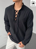 Herren Langarmshirt Stehkragen – Bild 12 | LuxeStyle