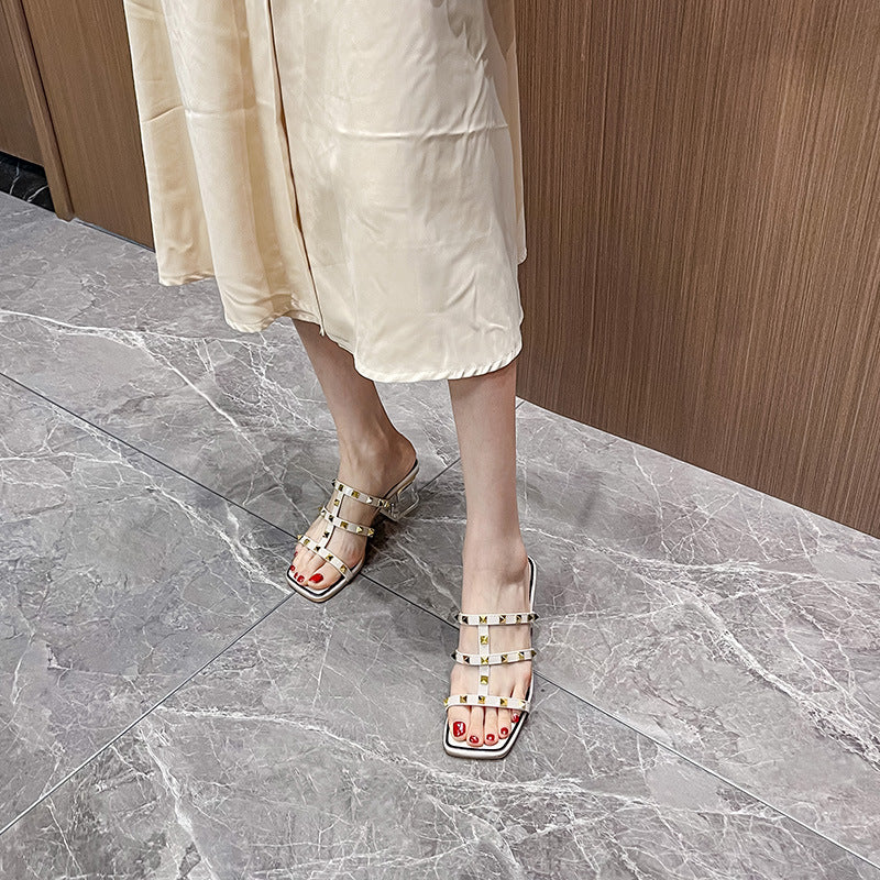 High-Heel-Sandalen mit Nieten für Damen – Bild 3 | LuxeStyle