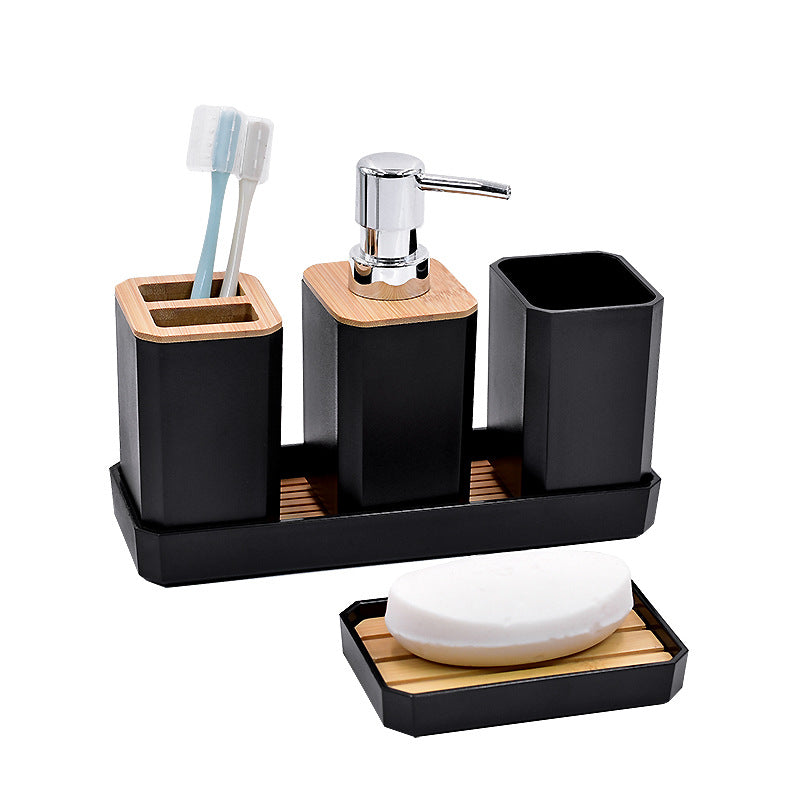 Badezimmer-Set aus Keramik-Kunststoff, 5-teilig – Bild 2 | LuxeStyle