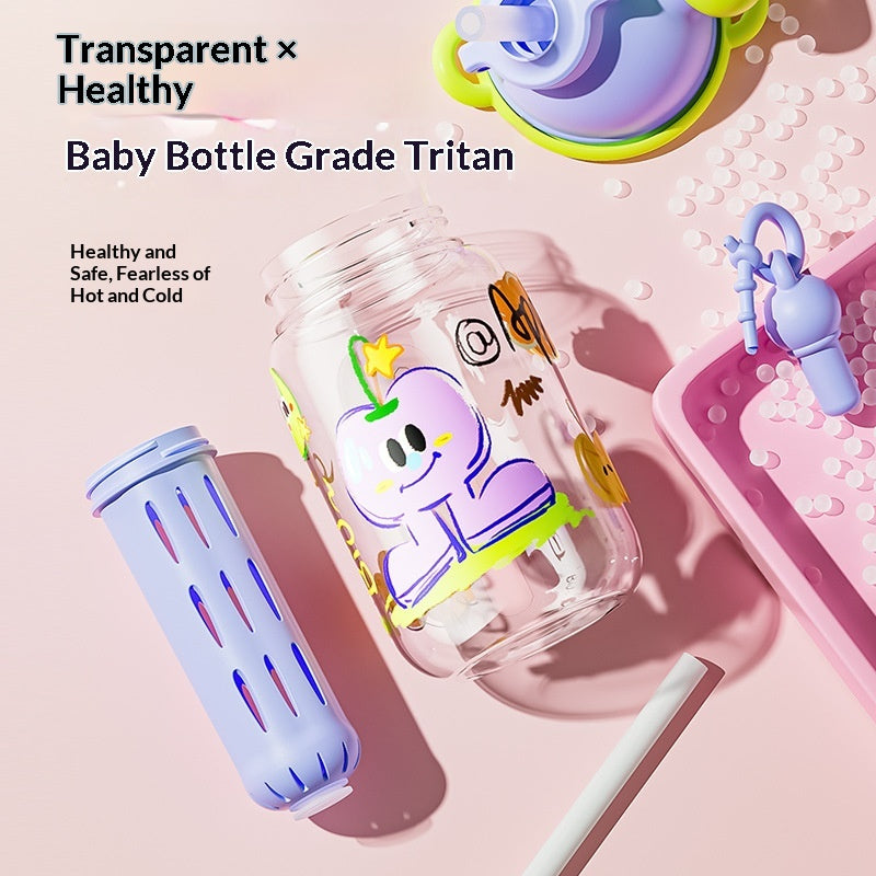 Trinkflasche mit Strohhalm für Kinder – Bild 6 | LuxeStyle