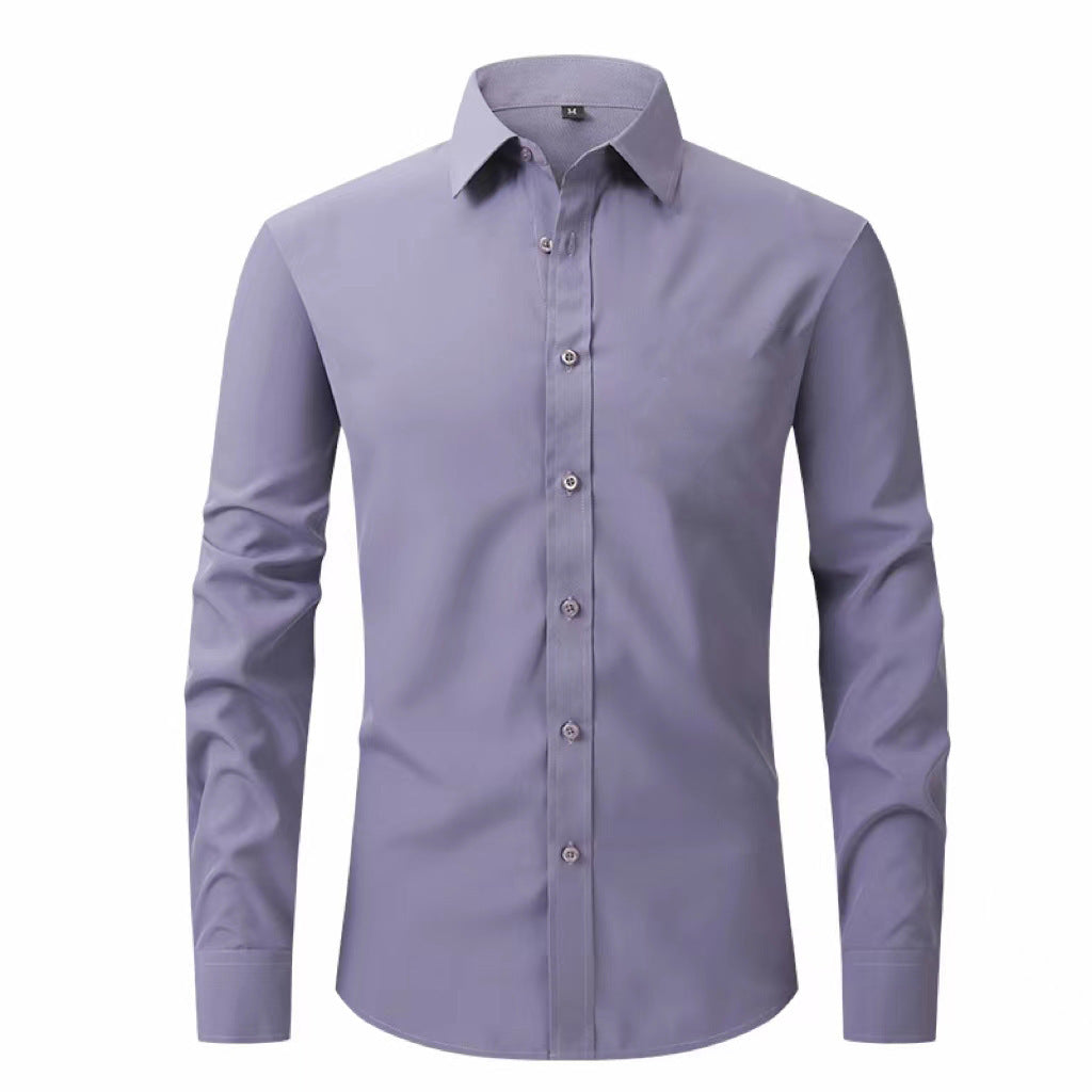 Herren Langarmhemd mit Elasthan – Bild 12 | LuxeStyle
