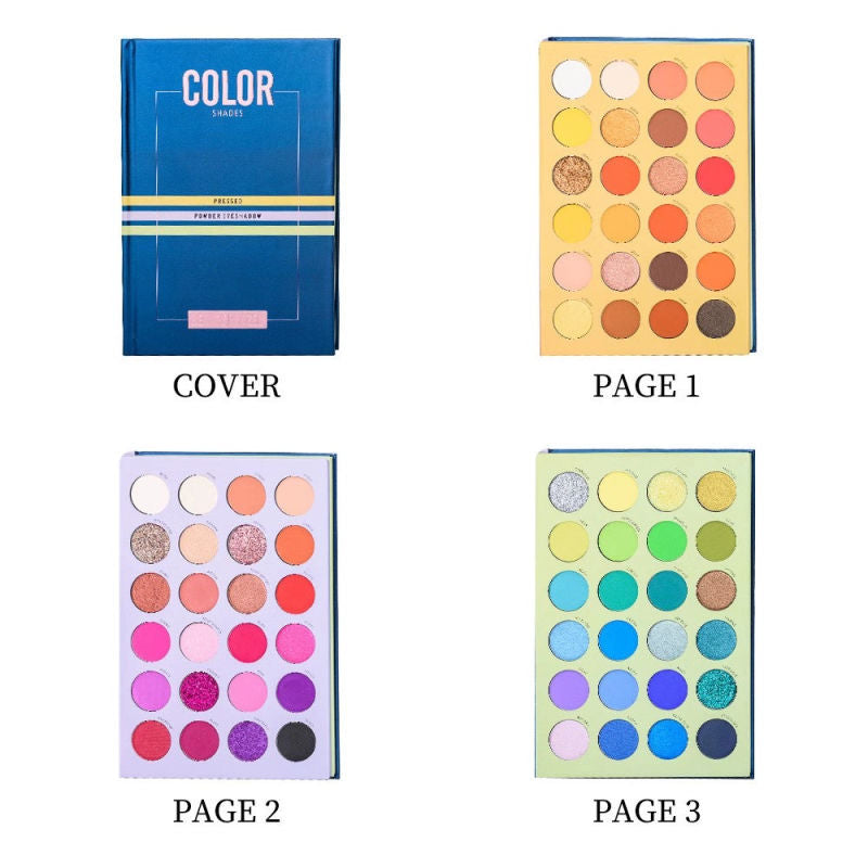 Wasserdichte Glitzer-Matte Lidschatten-Palette | LuxeStyle