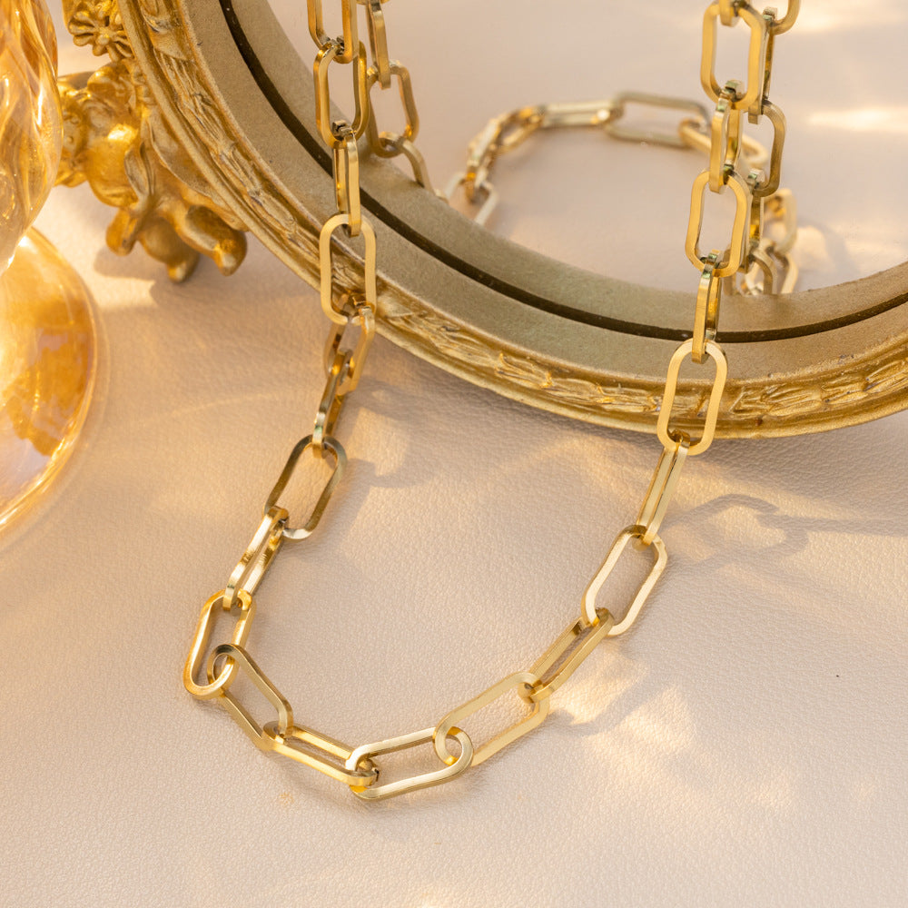 Layering-Halsketten Set · Gliederkette Gold & Silber