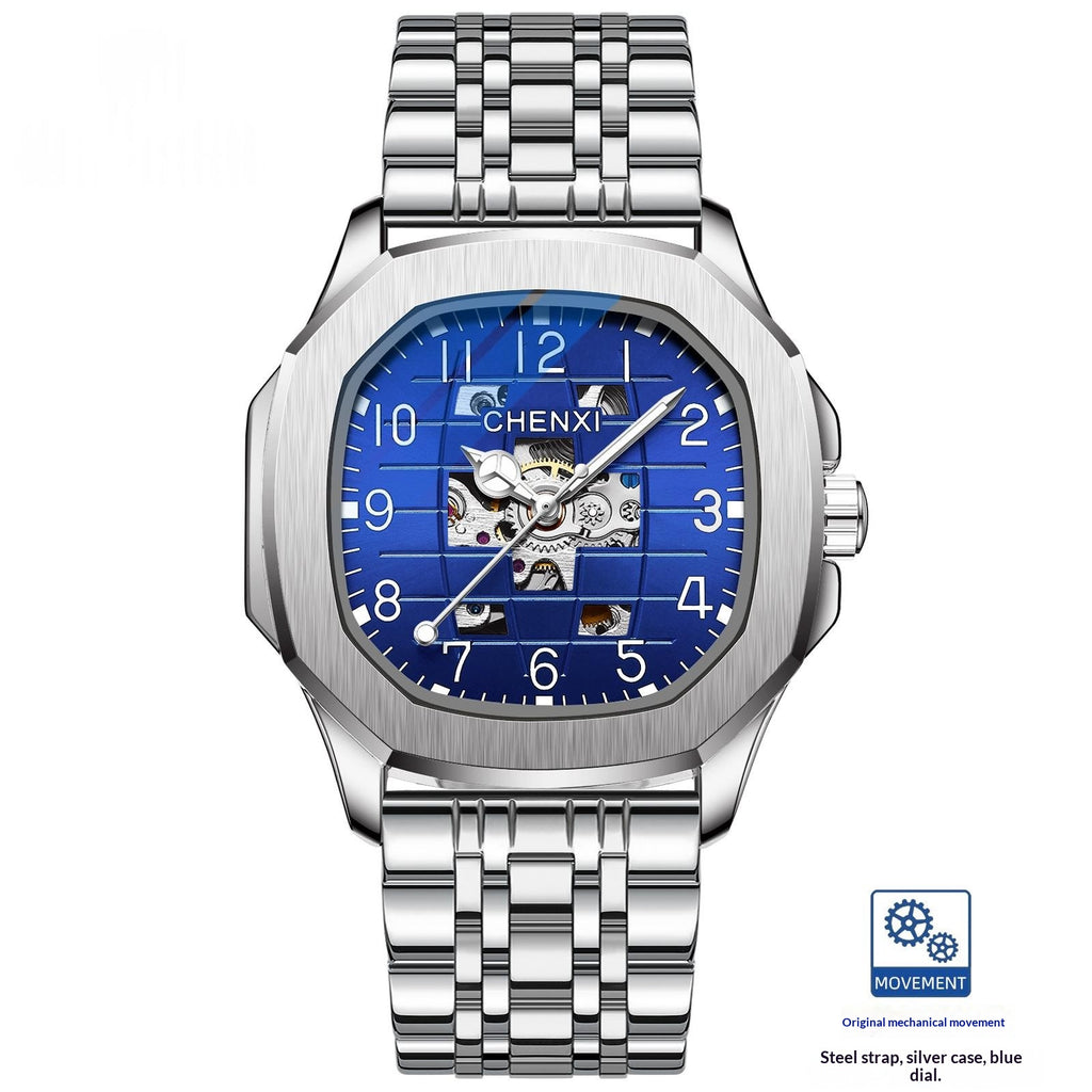 Quadratische mechanische Herrenarmbanduhr – Bild 13 | LuxeStyle