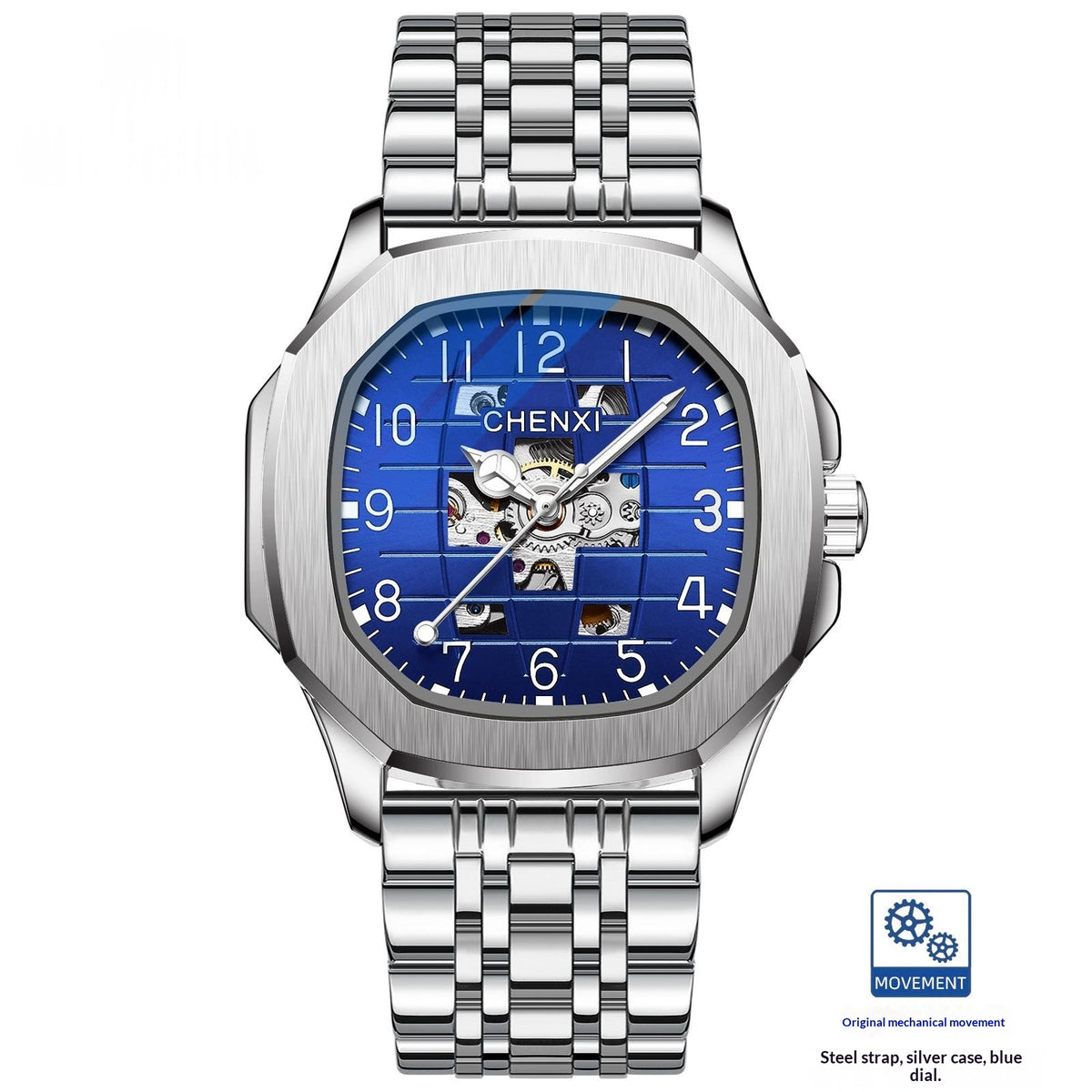 Quadratische mechanische Herrenarmbanduhr – Bild 13 | LuxeStyle