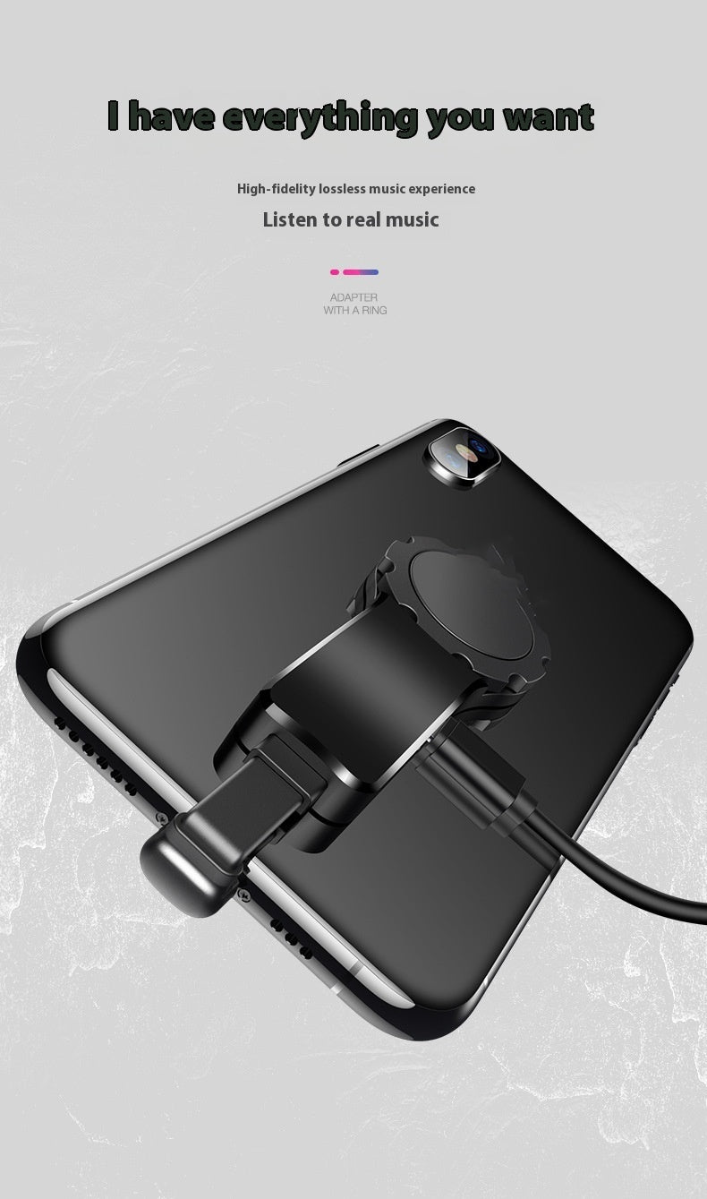 Audio-Adapter mit Ladefunktion und Ringhalterung