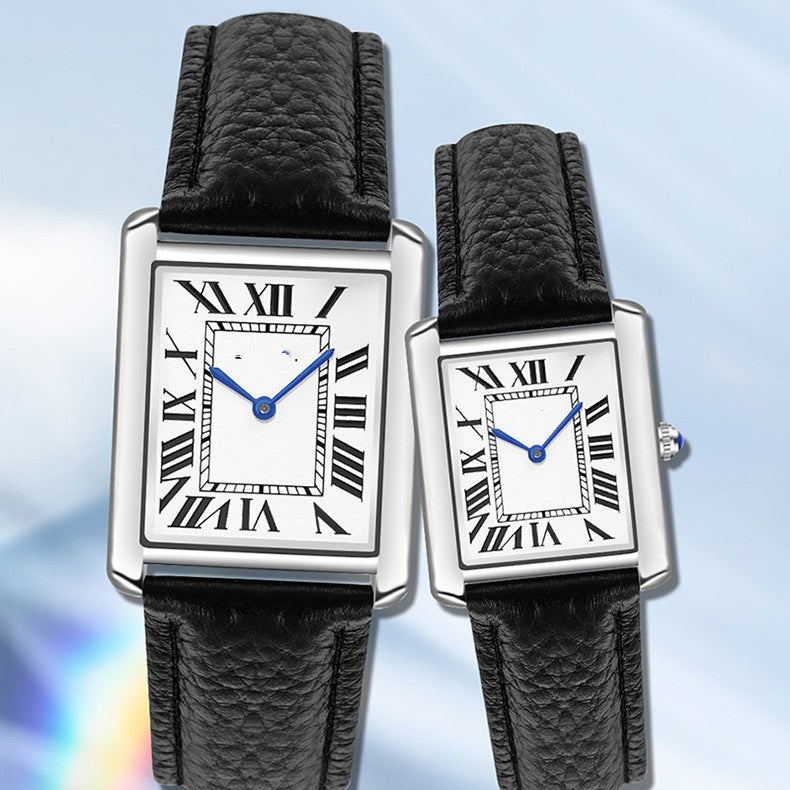 Schwarze Armbanduhr mit Mineralglas – Bild 3 | LuxeStyle