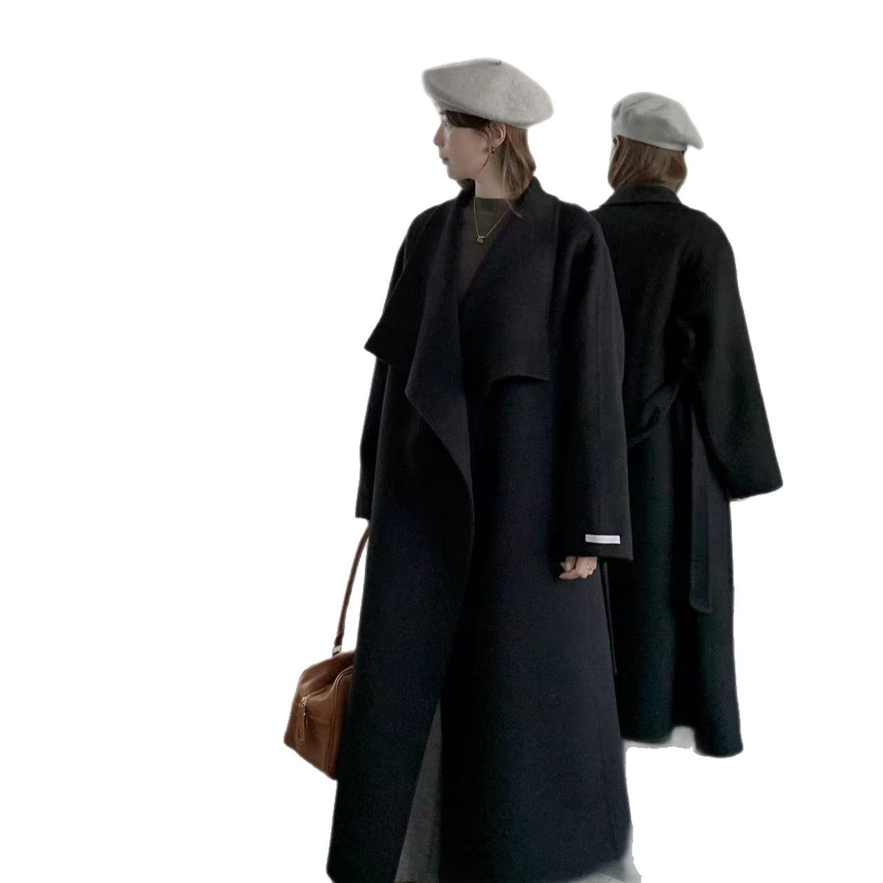 Eleganter Doubleface-Wollmantel für Damen