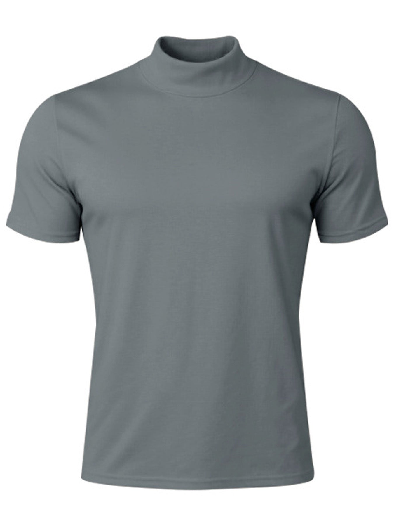 Stretch-T-Shirt mit Rollkragen