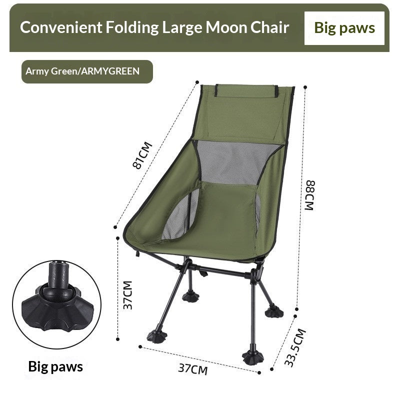 Faltbarer Outdoor-Stuhl mit Netzrückenlehne