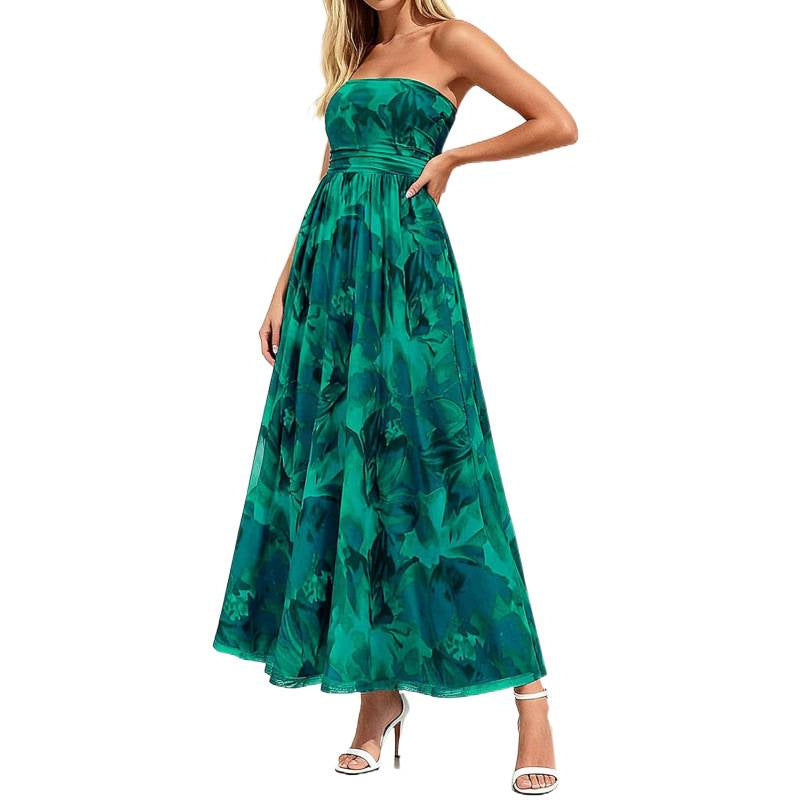 Vintage Bandeau Maxikleid mit Blumenmuster – Bild 13 | LuxeStyle