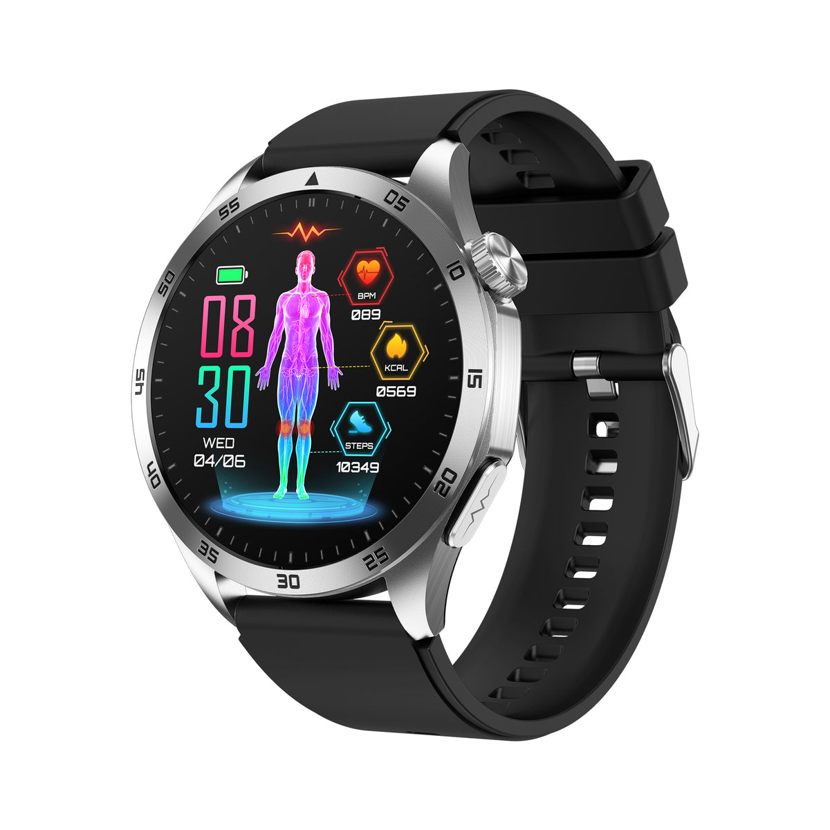 Silikon Smartwatch mit Bluetooth & Gesundheitsfunktionen – Bild 6 | LuxeStyle