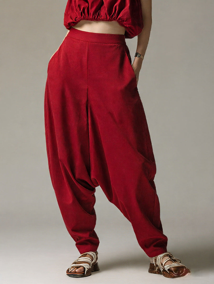 High-Waist Relaxed Fit Hose mit weitem Bein