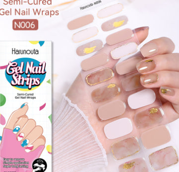 Semi-cured Gel-Nagelsticker «Ice Transparent Nude»