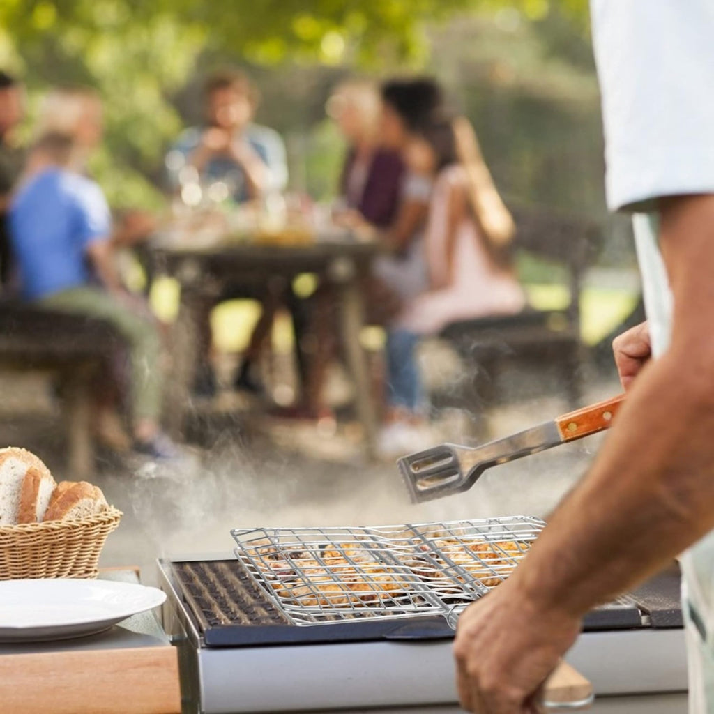 Tragbares Grill-Set aus Edelstahl
