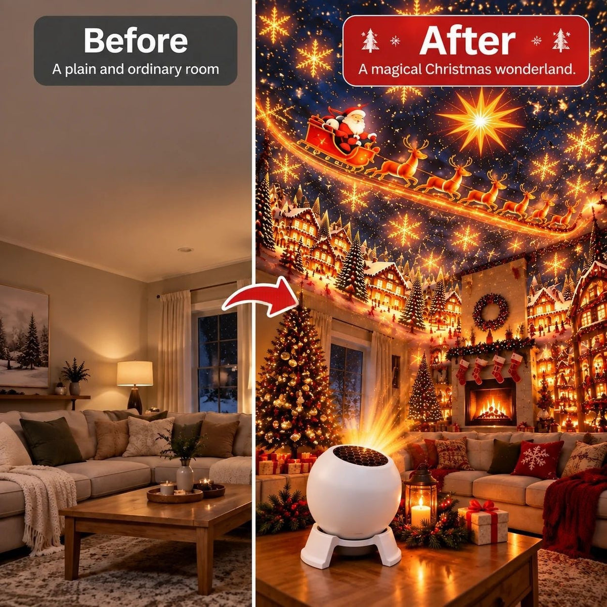Laserprojektor mit USB für Weihnachtslicht | LuxeStyle