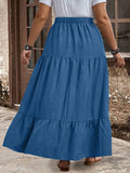 High Waist Vintage Maxi Jupe – Ansicht 4