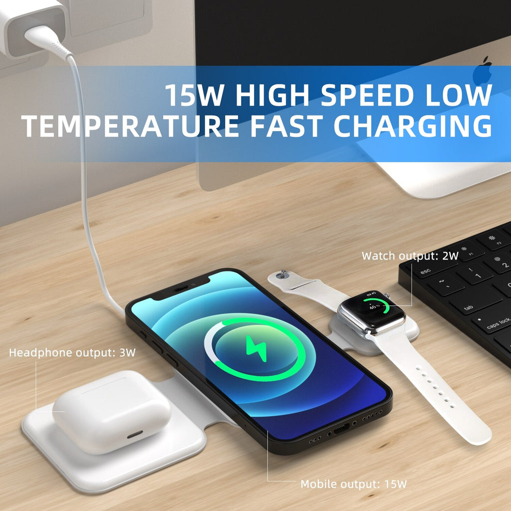 3-in-1 Magnetische Falt-Ladestation