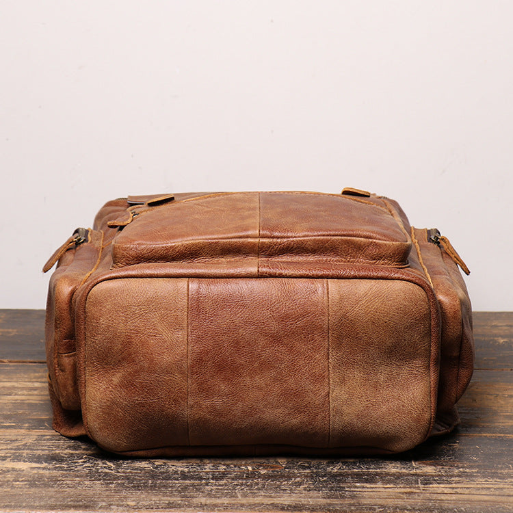 Retro-Rucksack aus Echtleder