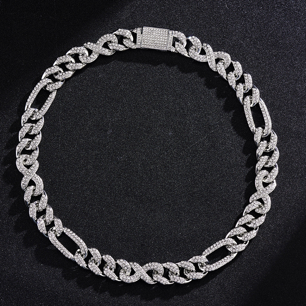 Kubanische Gliederkette mit Strass, 45 cm – Bild 8 | LuxeStyle