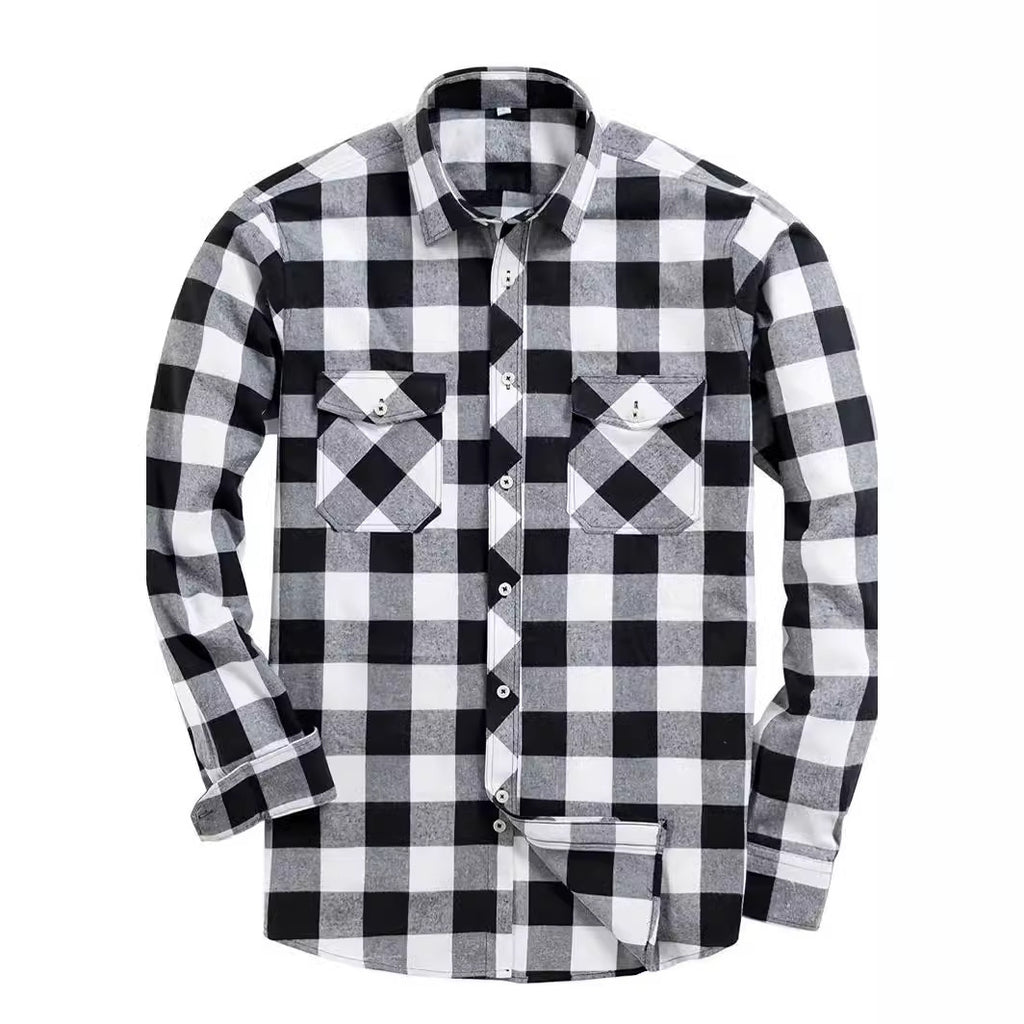 Männliches Flanell-Chevron-Hemd – Bild 6 | LuxeStyle