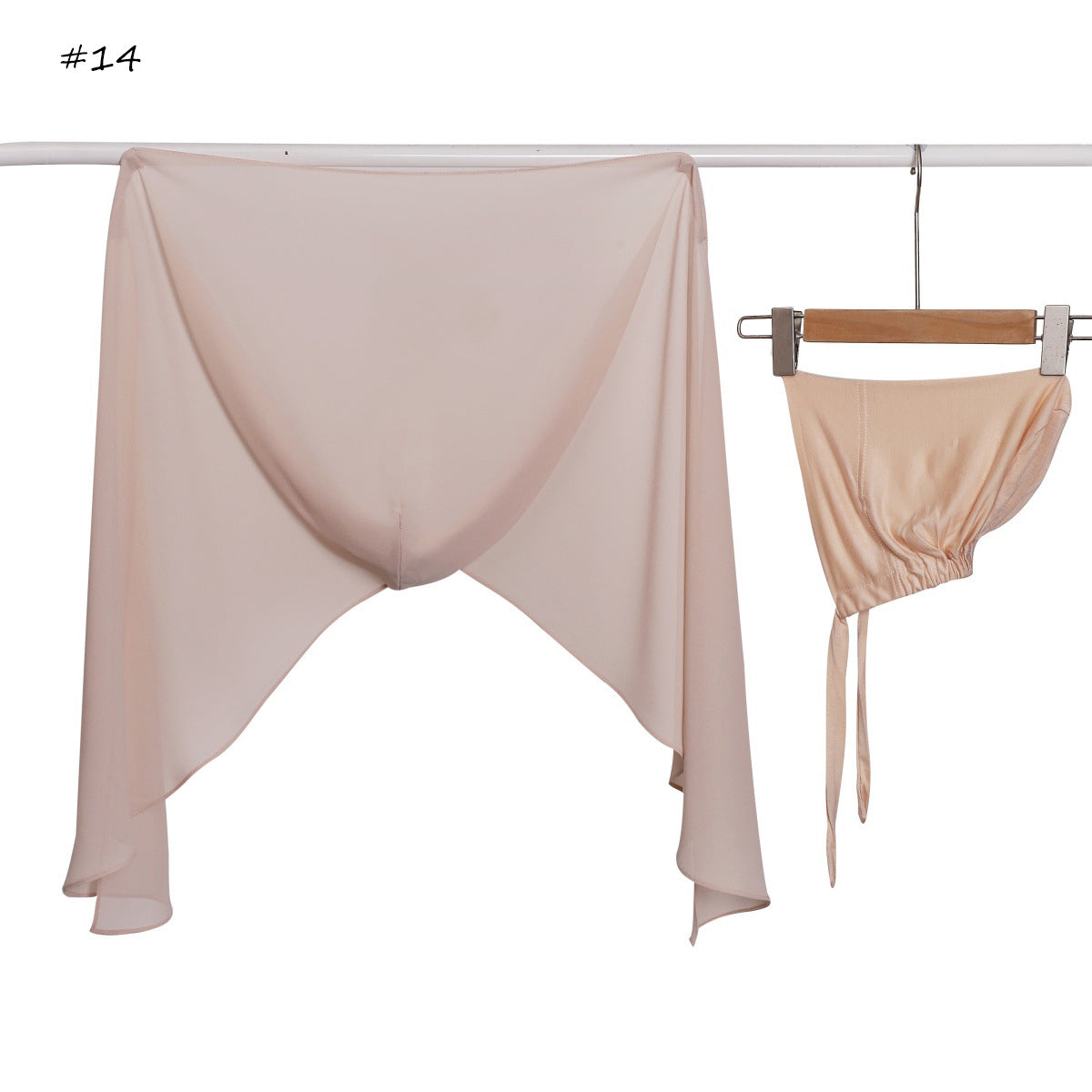 Chiffon-Schal-Set mit Kapuze – Bild 16 | LuxeStyle