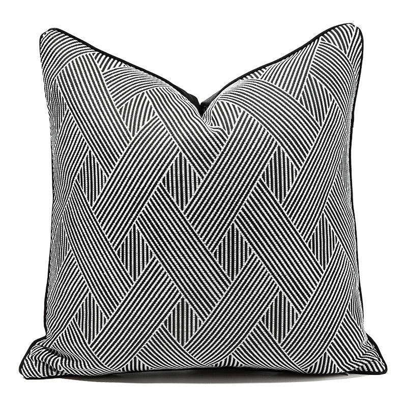 Gestreifter Kissenbezug Schwarz-Weiss – Bild 10 | LuxeStyle