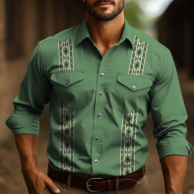 Herren Bluse im Western-Stil