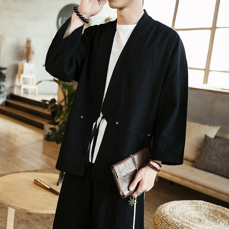 Retro Taoist Robe Zen Jacke für Herren