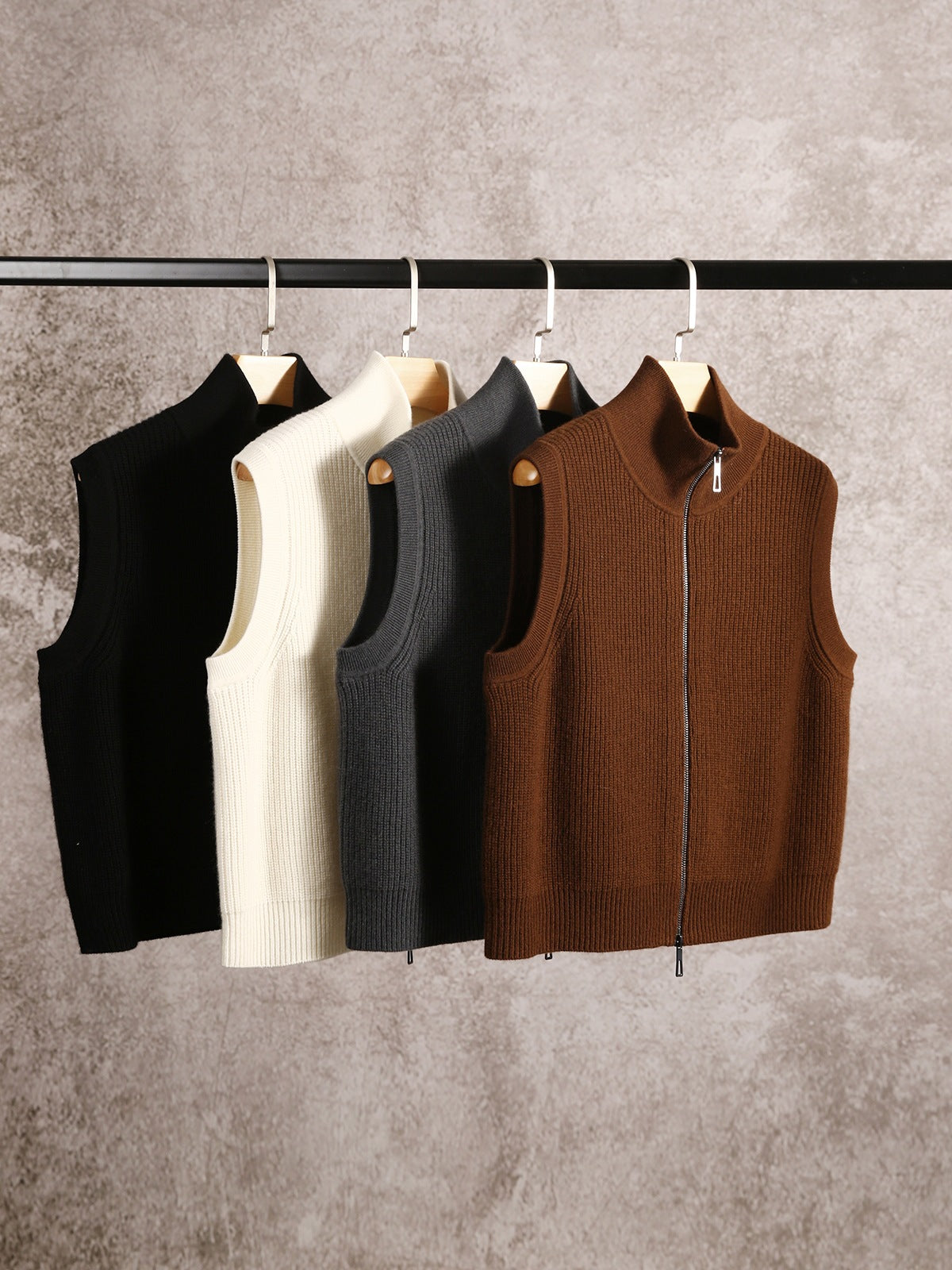 Merino Woll-Cardigan Weste
