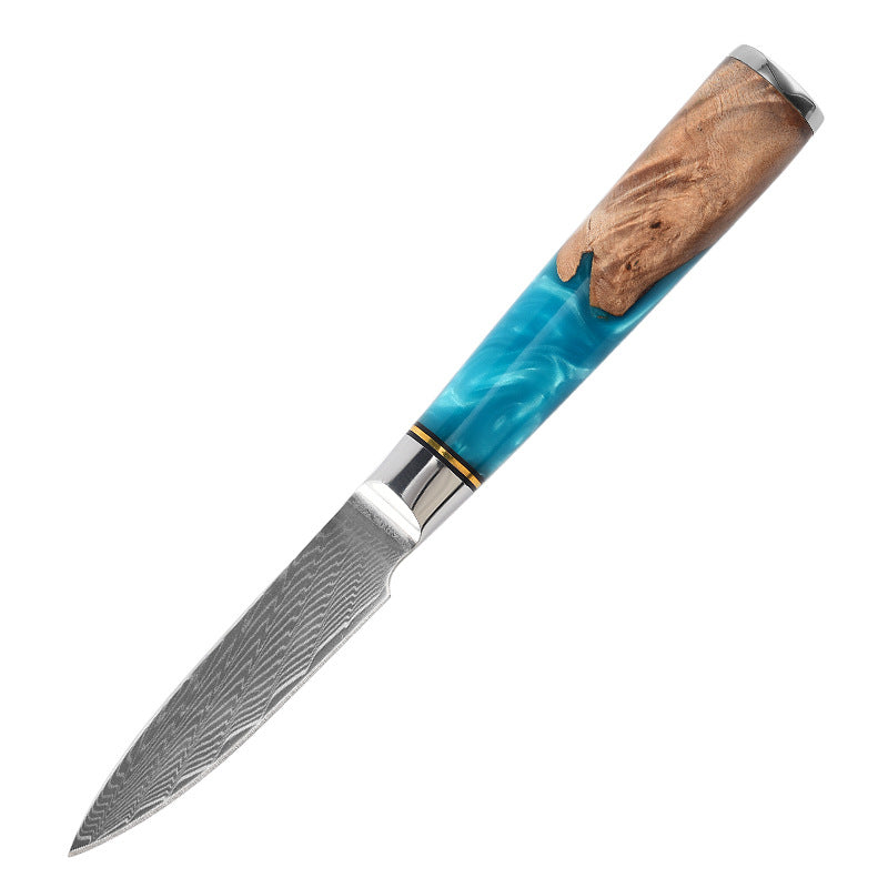 Damast Küchenmesser und Schäler Set – Ansicht 4
