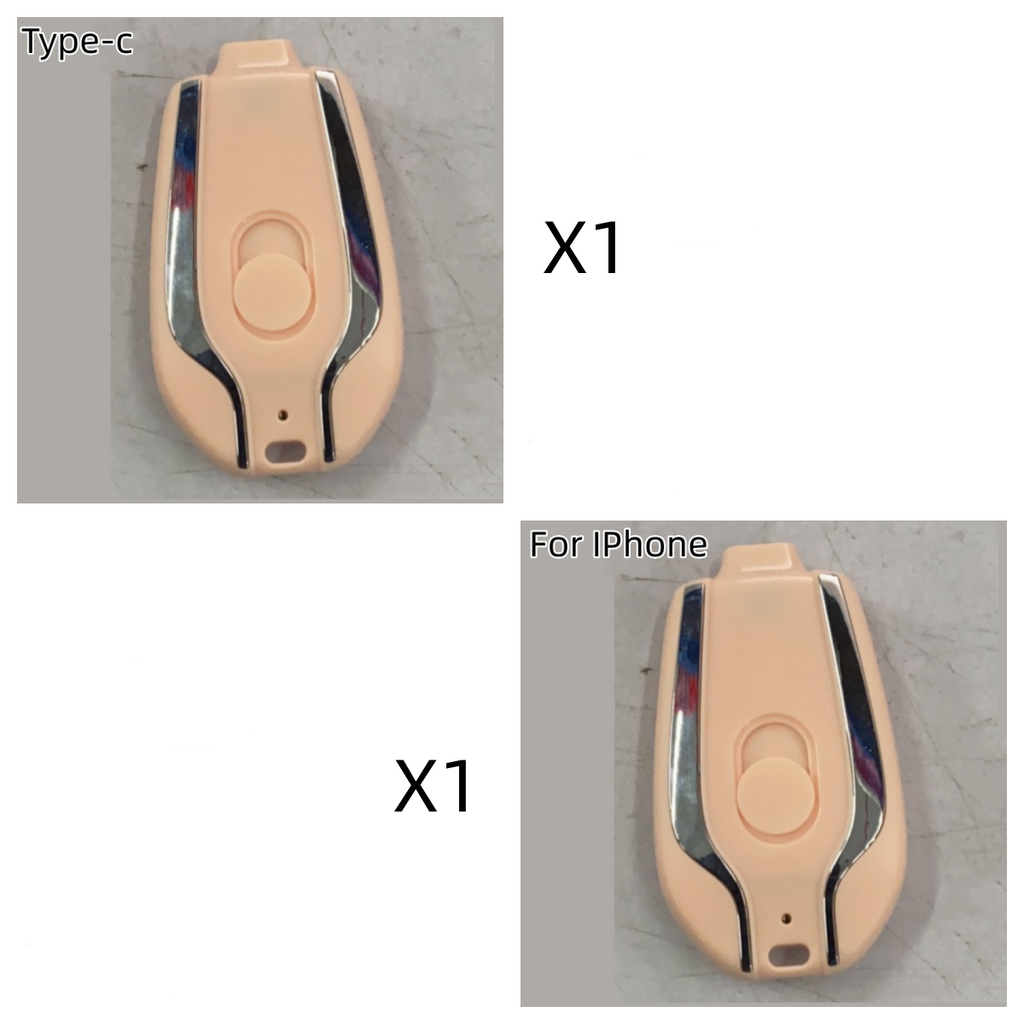Mini Notfall Powerbank mit Karabiner (USB-C)