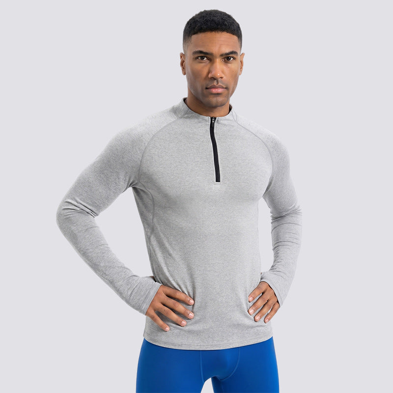 Herren Sportshirt Langarm mit Halbreissverschluss – Bild 8 | LuxeStyle