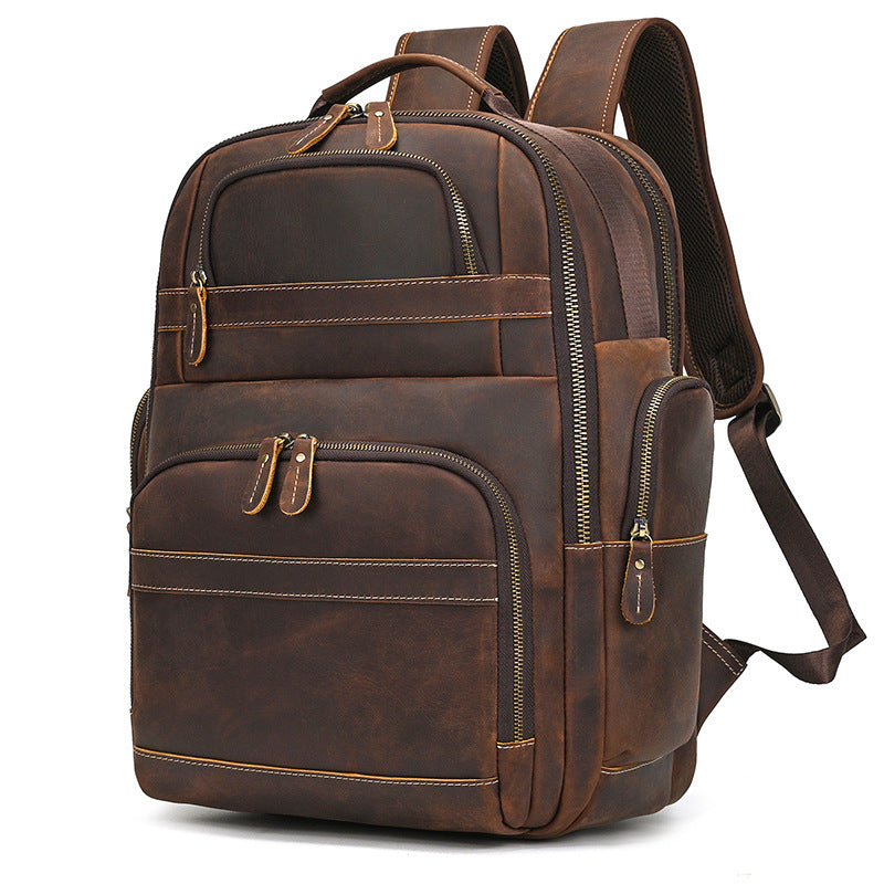 Retro-Lederrucksack aus Vollnarbenleder