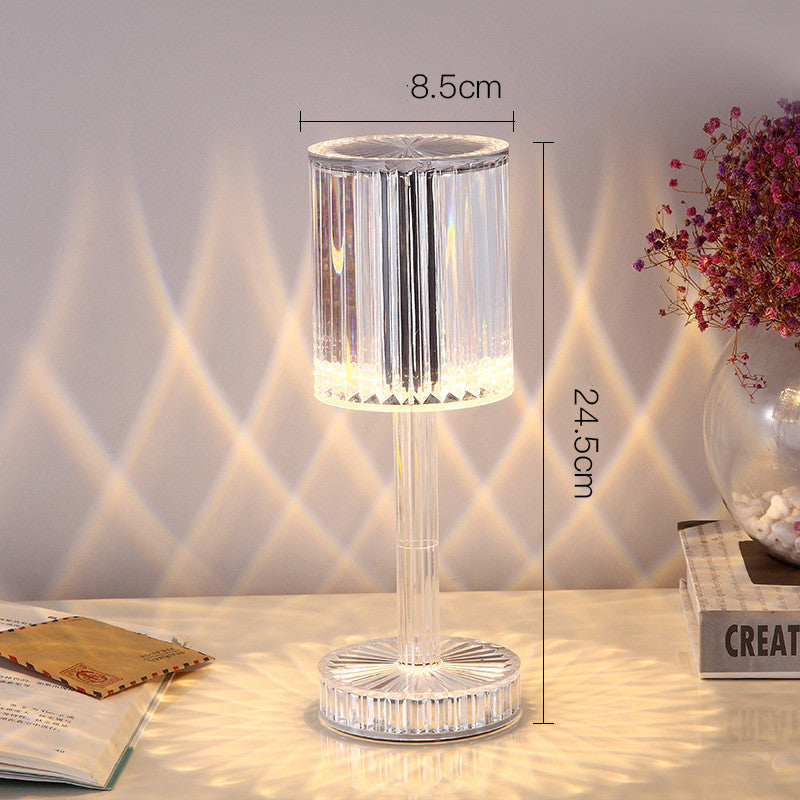 Kristall-Tischlampe mit Touch-Funktion