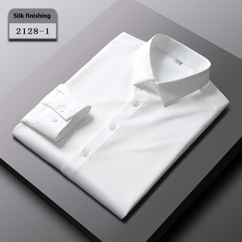 Elastisches Seidenhemd für Herren, langärmlig – Bild 17 | LuxeStyle