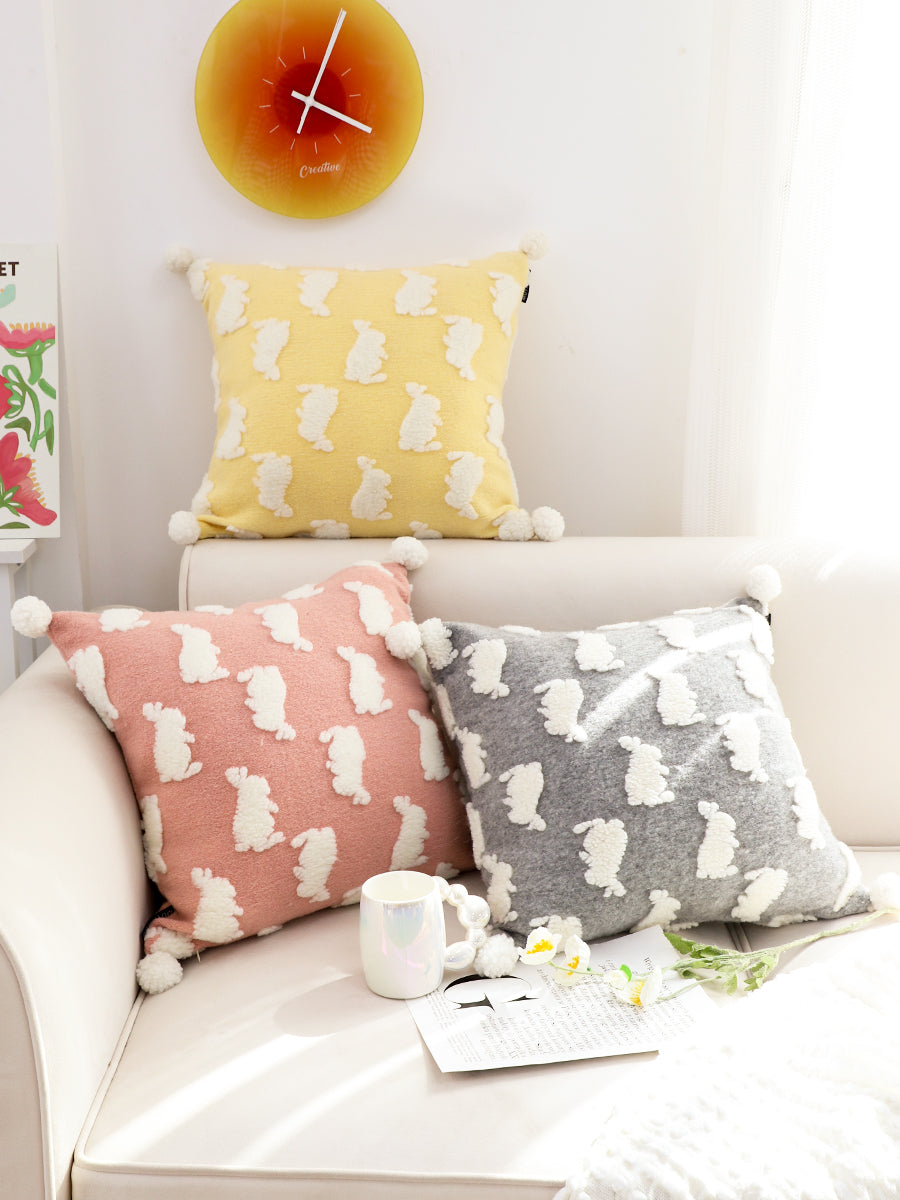 Plüsch-Kissenbezug mit Hasenmotiv – Bild 4 | LuxeStyle