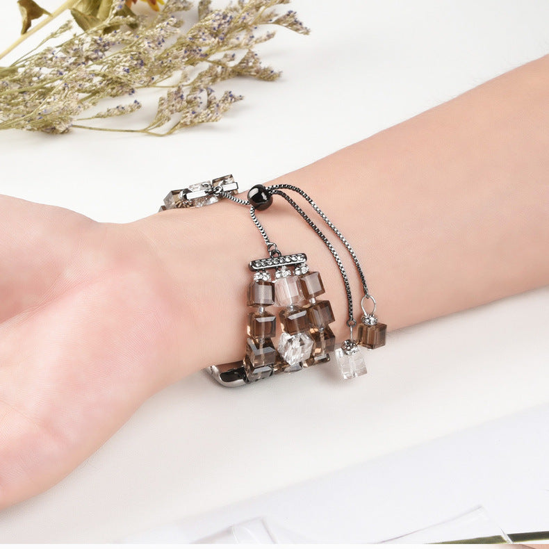iWatch Armband mit grossen quadratischen Kristallen – Bild 10 | LuxeStyle