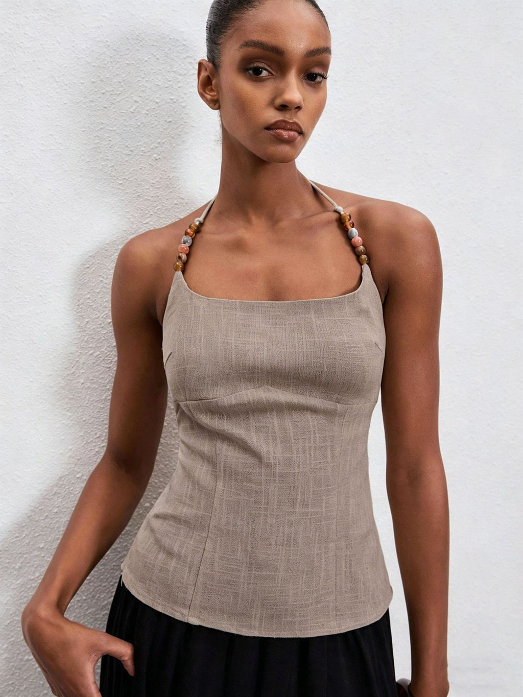 Damen Slim-fit Top mit eckigem Ausschnitt – Bild 4 | LuxeStyle