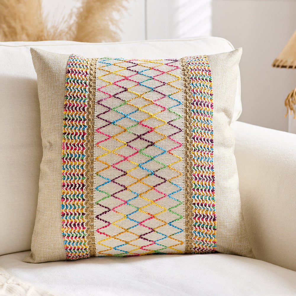 Boho-Kissenhülle Patchwork