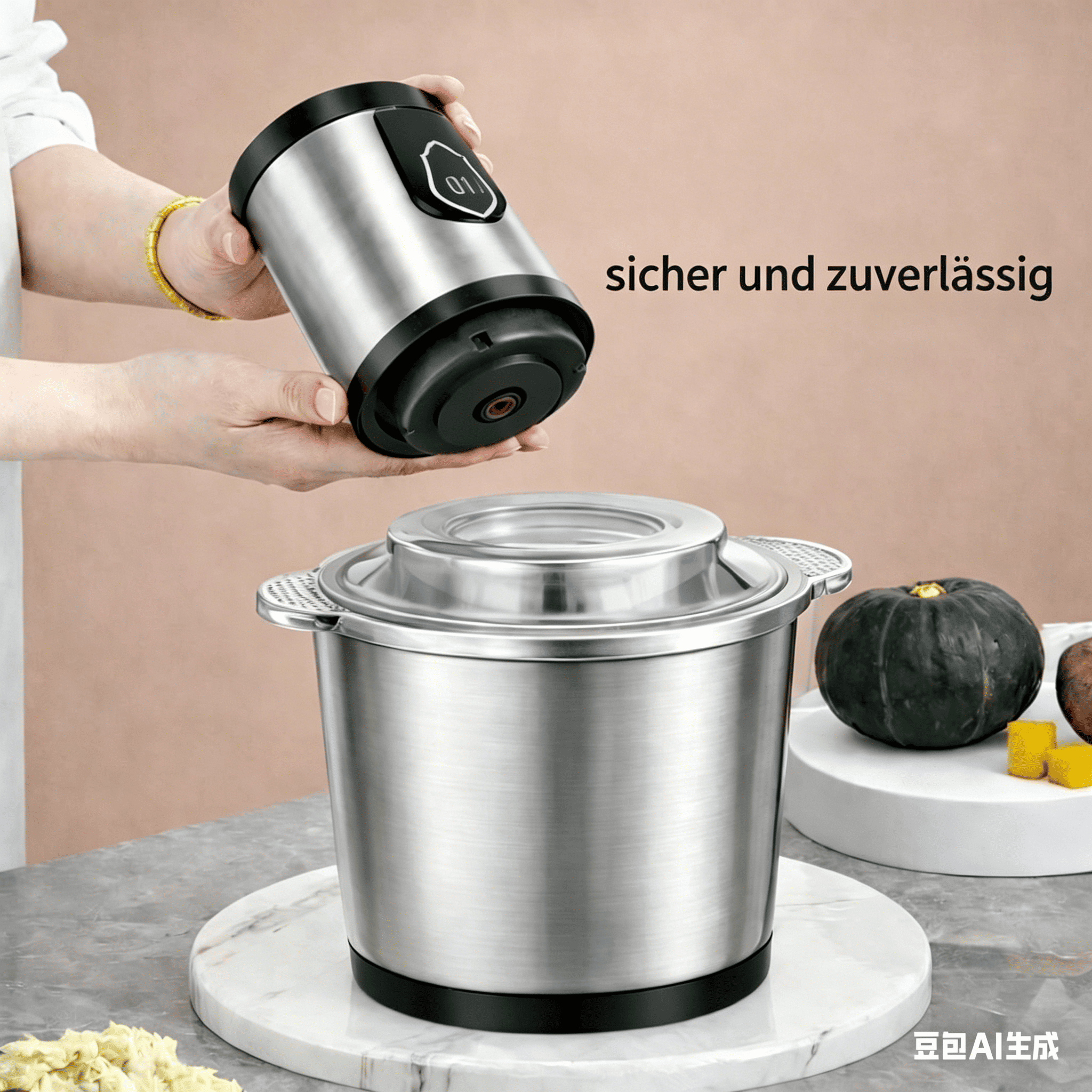 Elektrischer Fleischwolf mit 5L Edelstahl-Schüssel