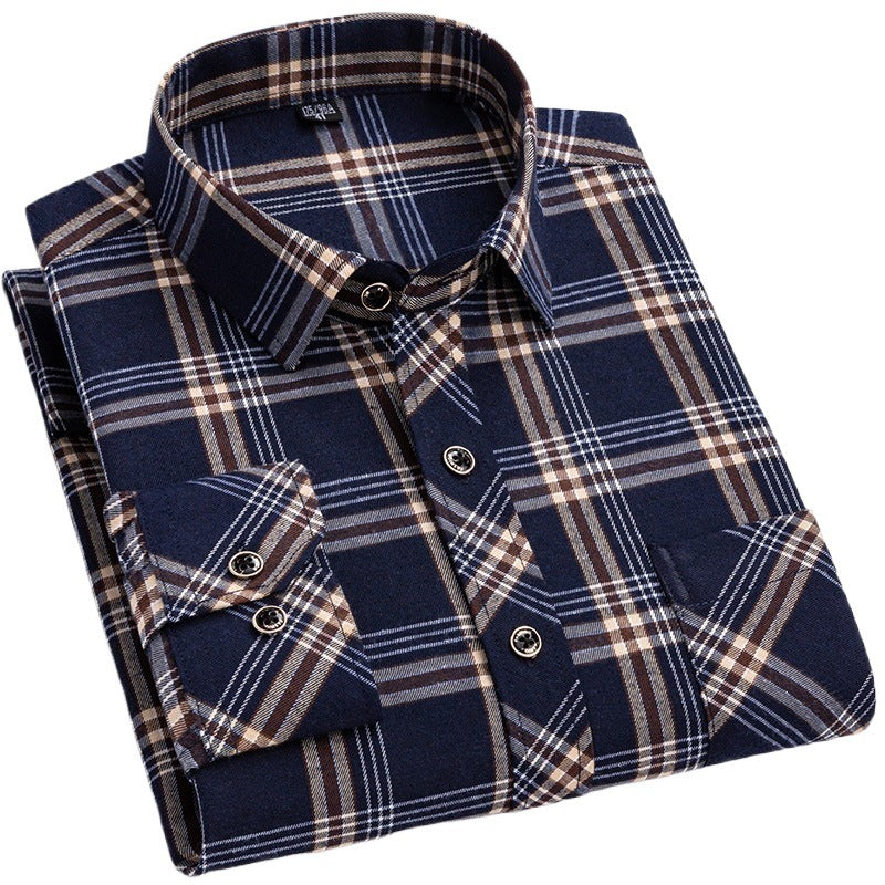 Herren Langarmhemd Loose-fit Baumwolle Karomuster – Bild 15 | LuxeStyle