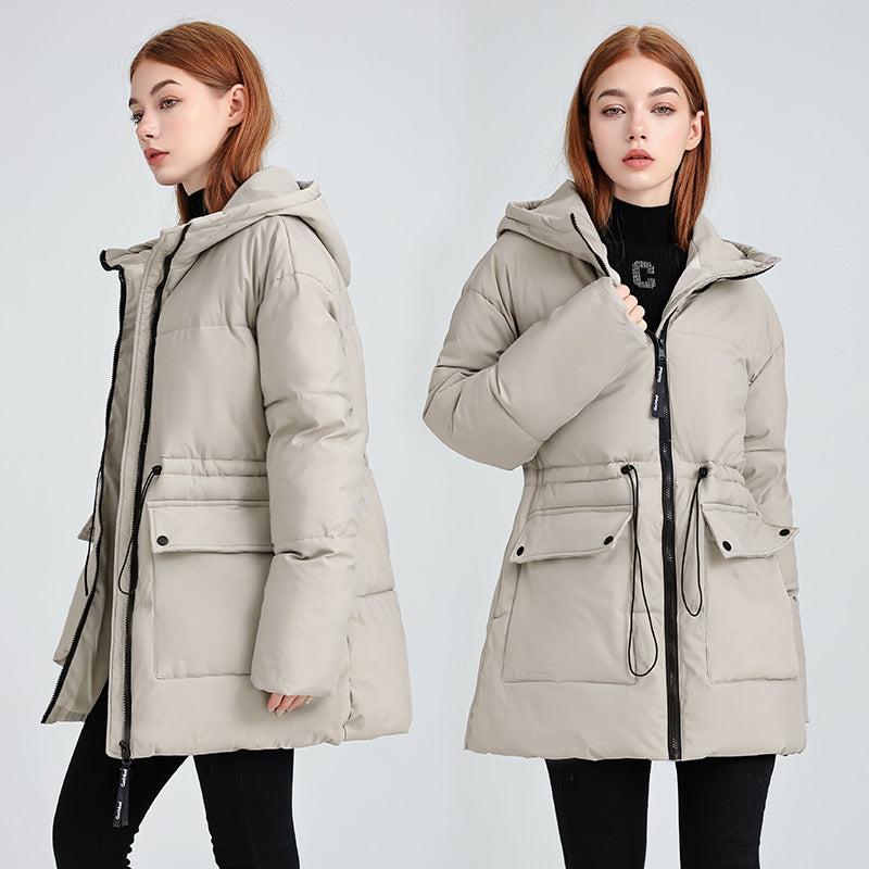 Daunen- und Baumwolljacke mit Kapuze – Bild 3 | LuxeStyle