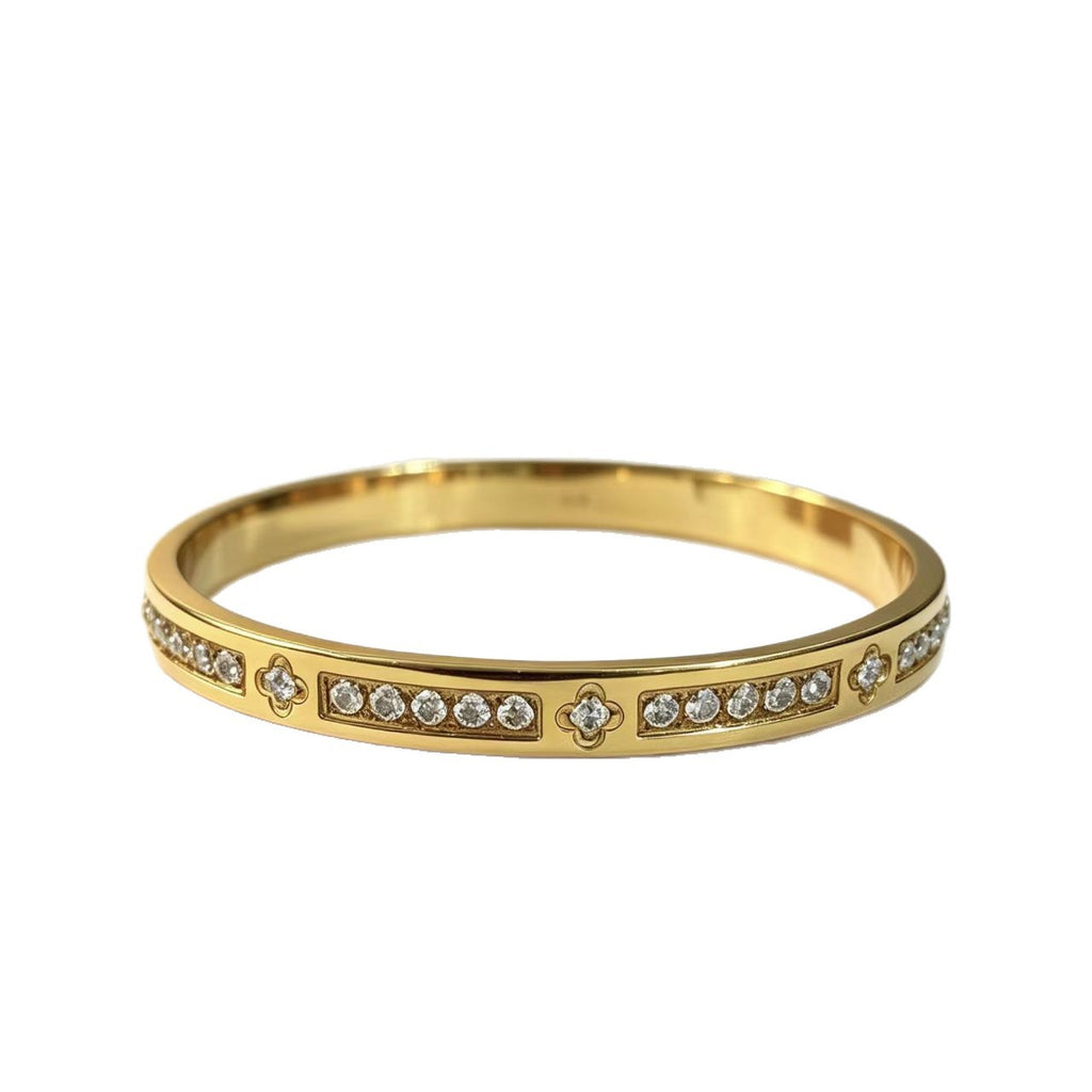 Leicht luxuriöses Diamantverzierter Vollguss-Armband für Damen