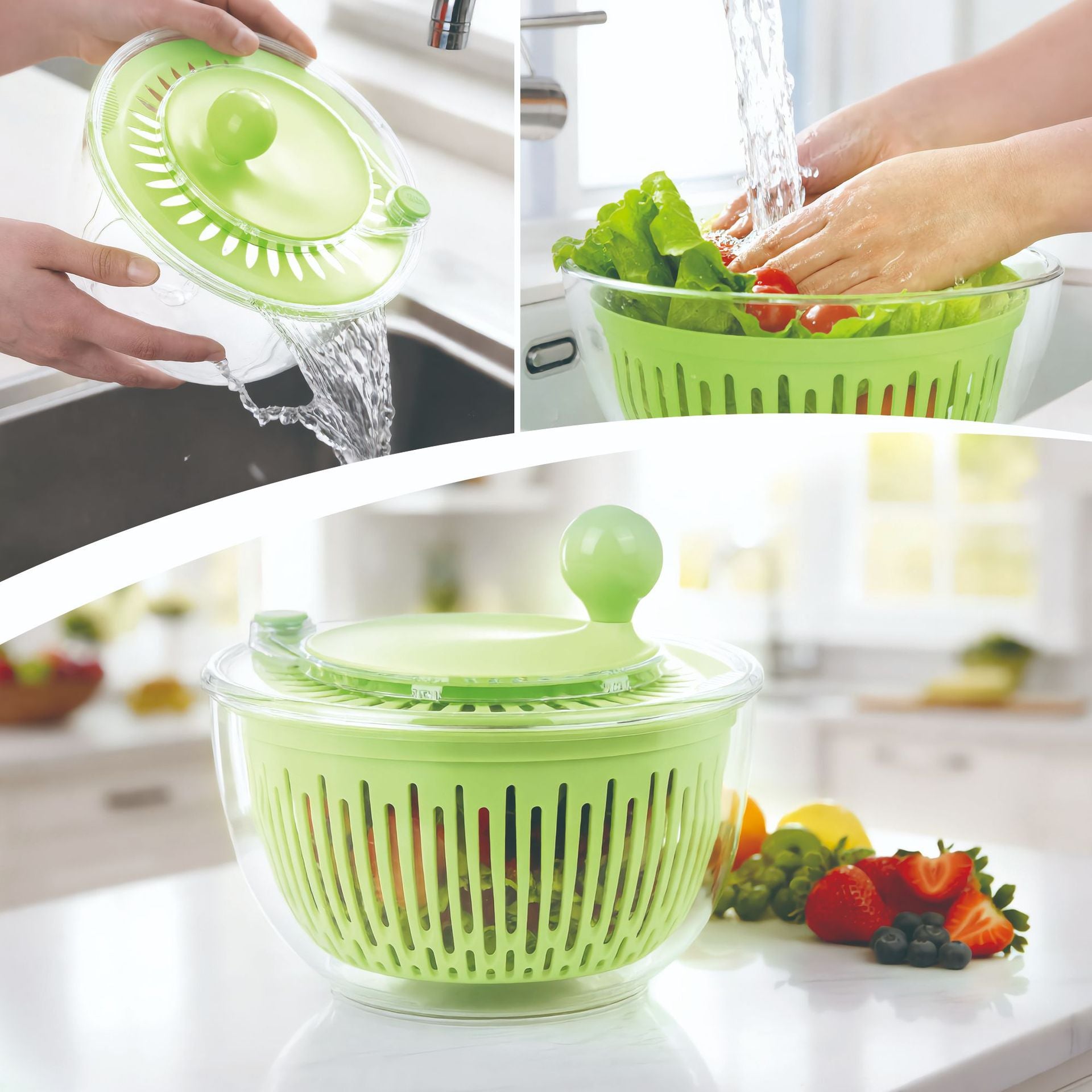 Salatdrainer für Obstsalate