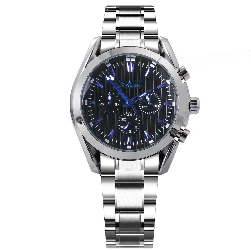 Herren Automatikuhr mit Stahlband – Bild 4 | LuxeStyle