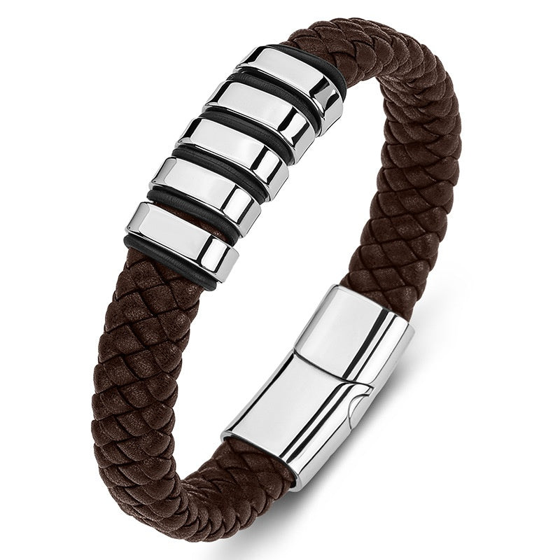 Lederarmband aus Titanstahl – Bild 7 | LuxeStyle